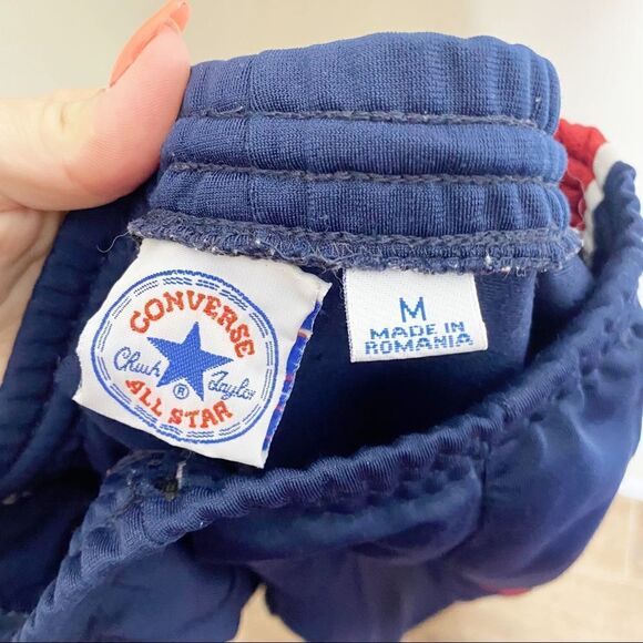 Converse Navy Track Pant Joggers Vintage Medium - Picture 9 of 10